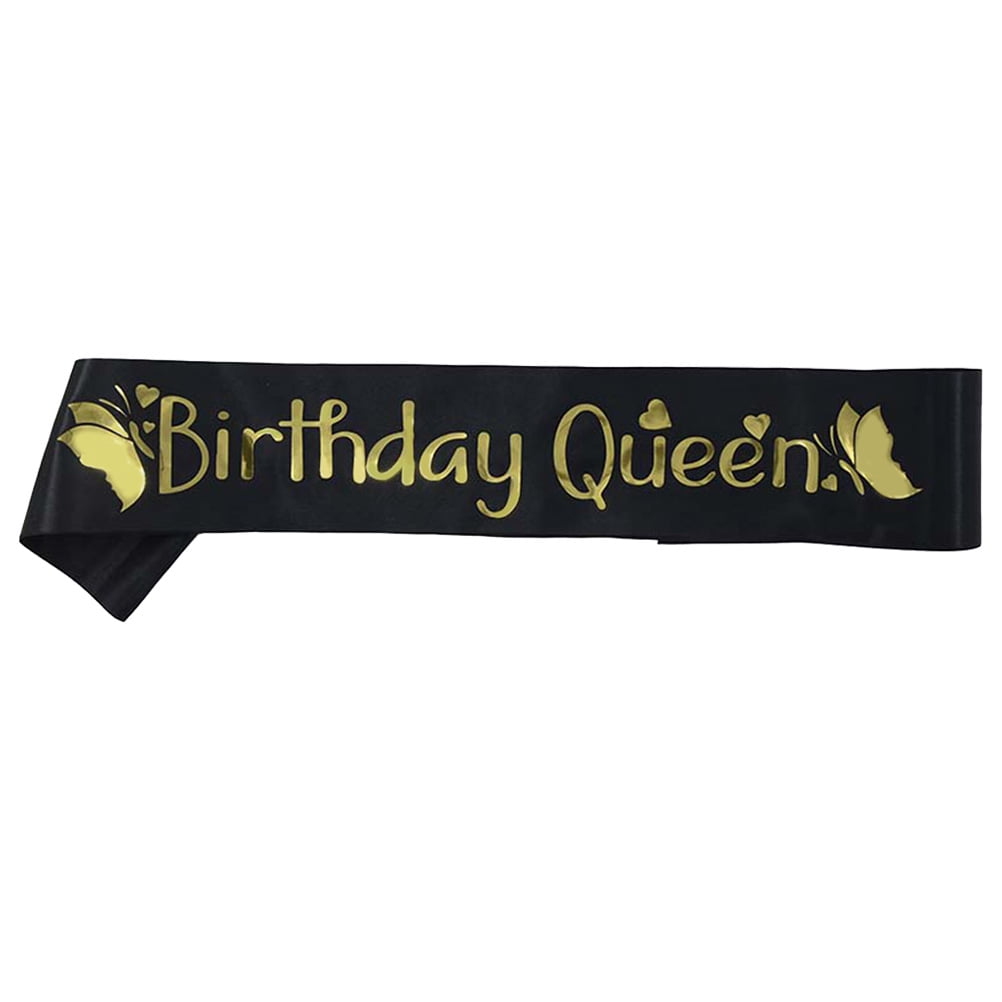 Birthday Queen Satin Sash Women Girls Queen Birthday Sash Birthday Party TB 