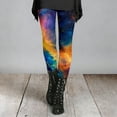 thumbnail image 2 of LIIPEE Women Leggings Casual Elastic High Waist Slim Fit Ankle Length Leggings Galaxy Printed Stretchy Workout Yoga Pants Comfortable Soft Breathable Daily Leggings,Grey,S, 2 of 5