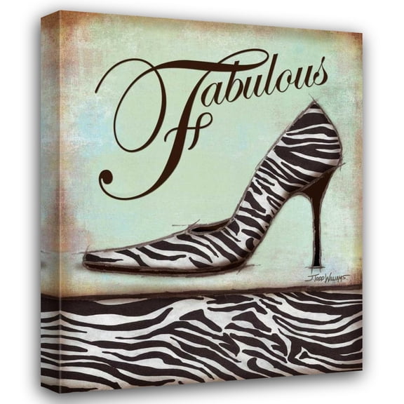 Todd Williams 20x24 Gallery Wrapped Canvas Wall Art Titled - Zebra Shoe