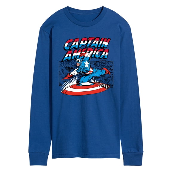 Marvel - Captain America Burst - Men's Long Sleeve Graphic T-Shirt