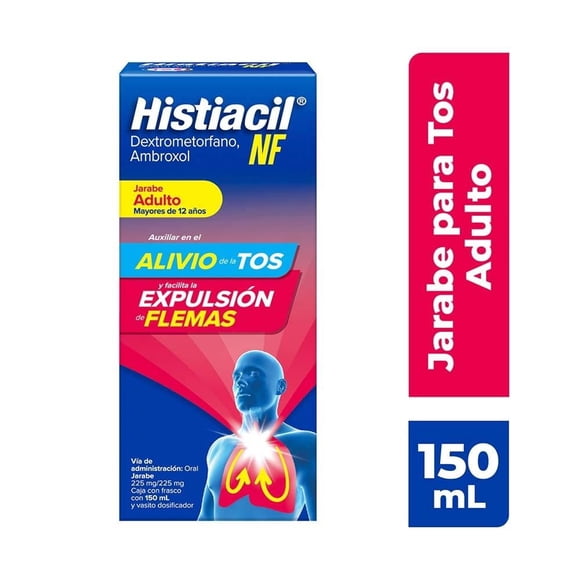 Jarabe Histiacil NF para la Tos, Adultos 150 ml. Fórmula con Alivio Rápido y Efectivo desde el Primer Día.
