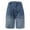 Blue, variant on GEWSEY Women's Low Rise Baggy Denim Shorts Wide Leg Bermuda Jean Shorts (Blue, M)