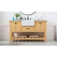 thumbnail image 3 of 60 inch single bathroom vanity in natural wood, 3 of 15