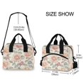 thumbnail image 3 of Lunch Bag Portable Crossbody Meal Bag Cooler Bag Insulated Lunch Bag Food Bag Handheld & Crossbody Design Cartoon Coral Roses, 3 of 6