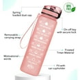 thumbnail image 3 of GEDUX 32oz Motivational Water Bottle with Time Marker BPA Free Tritan Reusable Sports Bottle, Leak Proof & One-Click Open Lid, Wide Mouth with Carry Strap for Gym Travel Running, 3 of 9