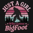 thumbnail image 3 of Just a Girl Who Loves Bigfoot Sweatshirt Sasquatch Fan Cryptid Cute Gift Vintage Sunset Wildlife Camping Hoodie, 3 of 7
