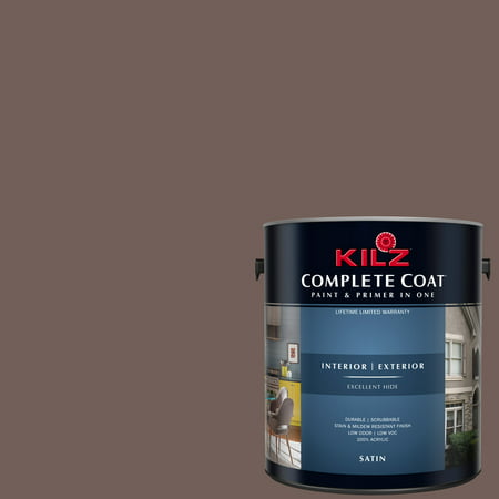 KILZ COMPLETE COAT Interior/Exterior Paint & Primer in One #LM190 Chocolate