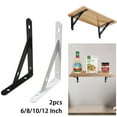 2 X Metal Shelf Bracket L Shape Thickened Corner Brace Shelf Right