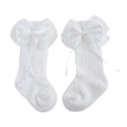 thumbnail image 1 of xiaxaixu Infant Baby Girls Long Stockings Princess Solid Color Tassel Big Bowknot Socks Spring Cute Over-The-Knee Socks, 1 of 8