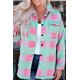 thumbnail image 1 of ABPHQTO Chaqueta extragrande de mujer con estampado de cuadros rosa, 1 of 5