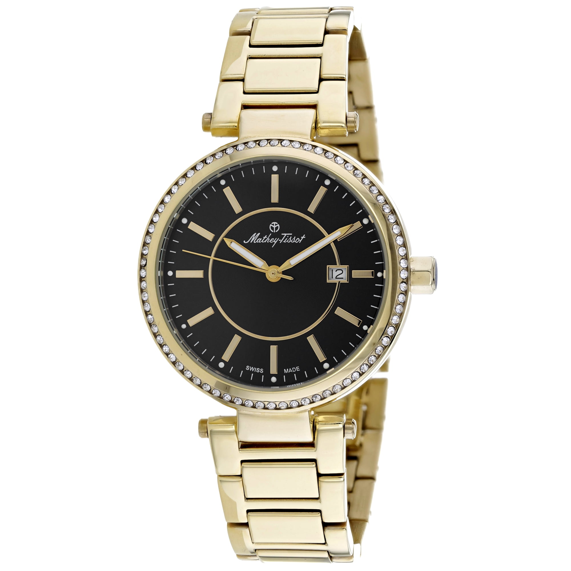 NWT Mathey-Tissot Mathey II Quartz Crystal Black Dial Ladies Watch D810bn Mathey Tissot Mathey Tissot Mathey III Quartz Crystal  main image 4