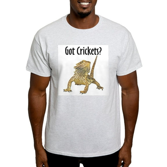 CafePress - Bearded Dragon Got Crickets Ash Grey T Shirt - Men's Classic Graphic T-Shirt