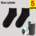 thumbnail image 1 of Disposable Travel Socks for Men Women Washable Compression Socks One Time Portable Compression Cotton Sock for Business Trips black-5pairs, 1 of 1