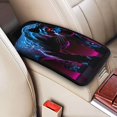 thumbnail image 2 of Bingfone Car Four-Season Universal Armrest Box Mat,Car Armrest Seat Cover Soft Leather Waterproof Armrest Cover Center Console Mat-Futuristic Purple Panther, 2 of 7