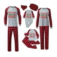 thumbnail image 1 of Pijamas familiares a juego de Navidad, juego de pijamas de Navidad, comienza con Cristo, gris, 1 of 4