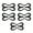 Black 5 by 3 equal code, variant on Bra Strap Clips for Back Bra Strap Clips Cleavage Control Bra Strap Holder