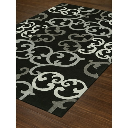 - Addison Rugs ADDISON Taylor Iron Scroll Night/Gray Area Rug (3'6
