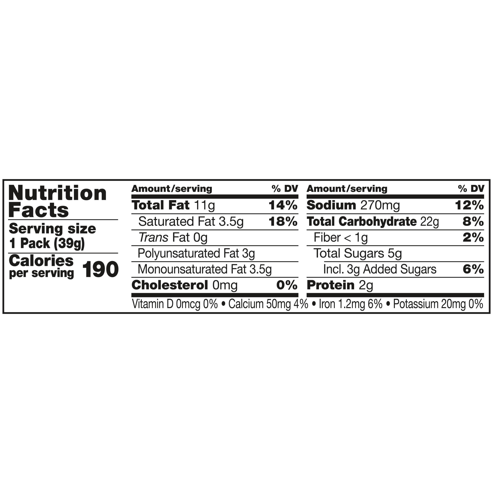 Lance Sandwich Crackers, Variety Pack, 4 Flavors, 40 Individually Wrapped Packs, 6 Sandwiches Each