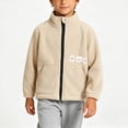 thumbnail image 7 of Teen Boys Polar Fleece Jacket Full Zip Stand Collar Warm Outerwear Coat with Pockets Long Sleeve Fall Winter Casual Active Tops Cute Graphic School Playwear, Size 13-14, 7 of 7