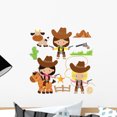 thumbnail image 1 of Cute Cartoon Cowgirl Wall Decal Sticker Set Wallmonkeys Peel and Stick Graphic (18 in H x 18 in W) WM502994, 1 of 4