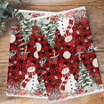 thumbnail image 4 of Red Christmas 1 Pack Kitchen Towel, Water Absorbent Dish Towel, Snowman Xmas Tree Coastal Snowflake Starfish Plaid Decorative Hand Towels - Quick Drying Cloth for Cooking Baking, 18x28 Inch, 4 of 8