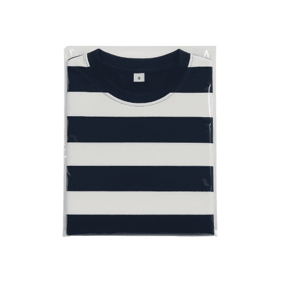 Children's Cotton T-Shirt, Striped T-Shirt, Navy and White - 2T