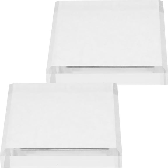 2Pcs Clear Acrylic Display Block for Cosmetics and Jewelry