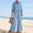 Sky Blue, variant on NMMUED Linen Pant Sets Women 2 Piece Outfits Linen Lounge Long Sleeve Button Down Shirt and Wide Leg Pants Set Cotton Linen Summer Casual Dressy Linen Sets Women's 2 Piece Casual Sets Green L