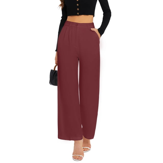 Pantalones anchos FUNYYZO de cintura alta para mujer primavera/verano