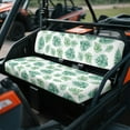 thumbnail image 2 of FKELYI Green Tropical Palm Leaf Print Mule Bench Seat Cover Compatible with Kawasaki Mule 600/610 Anti-Dust Waterproof Seat Protector Cover for Polaris Ranger XP 1000, 2 of 7