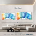 thumbnail image 4 of Elephant Stock Burst Of Rainbow Wall Art - Horizontal Multi Panel Canvas - Living Room Wall Decor - Abstract Multi Panel - Blue And Teal Decor By Eva Watts - 80" x 39", 4 of 8