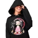 thumbnail image 1 of Sudadera Negra Nezuko Kamado Kimetsu Kawaii 12, 1 of 6