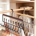thumbnail image 6 of Goodw7 Wooden Belt Hanger for Closet 8 Hooks, Space Saving Tie Rack Organizer with Rotating Hook, Multipurpose Accessory Holder for Scarves Bags in Bedroom Wardrobe Entryway, 6 of 6