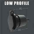 thumbnail image 5 of Journeyman-Pro 20 Amp 125V AC Power Inlet Port Plug with Integrated 20" Extension Cord + Waterproof Cover, UL Listed, NEMA 5-20P Flanged Inlet (GCP2 Black 20A), 5 of 6