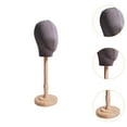thumbnail image 6 of Gazechimp Mannequin Head Versatile Wooden Stand Display Head for Headdress Cap gray tall, 6 of 8