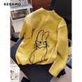 thumbnail image 2 of Suéter holgado de manga larga con cuello redondo y estampado Harajuku vintage para mujer, moda de invierno de 2023, 2 of 6