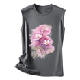 thumbnail image 5 of Débardeurs pour Femmes Col Rond Coupe Ample Basique Imprimé Blouse Décontractée Été Sans Manches Tunique d'Entraînement, 5 of 5