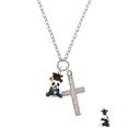 thumbnail image 2 of Delight Jewelry Resin Panda Bear Graduate Everlasting Love Engraved Cross Zoey Necklace, 28", 2 of 4