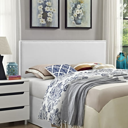 Phoebe Queen Upholstered Vinyl Headboard White - Modway