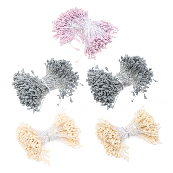 WRITWAA Artificial Flower Stems For Crafting Multi Color 5 Pcs