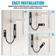 thumbnail image 3 of OFFIGAM Para Puerta De Inoxidable En Color Negro Elegante Para Asegurar Puertas Interiores, 3 of 8