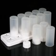 thumbnail image 3 of Juego de 12 velas LED recargables que cambian de color y parpadean sin llama con control remoto, 3 of 8