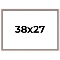 38x27 Frame Grey Real Wood Picture Frame Width 1.25 inches | Interior Frame Depth 0.5 inches | Hans