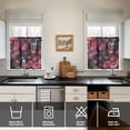 thumbnail image 4 of Pioneer Kitchen Curtains and Valance Set 24 Inch Tier Red Flower Beautiful-01 Curtains Small Drapes for Cafe Living Room Bathroom Farmhouse 3 Pieces Set Rod Pocket, 4 of 6