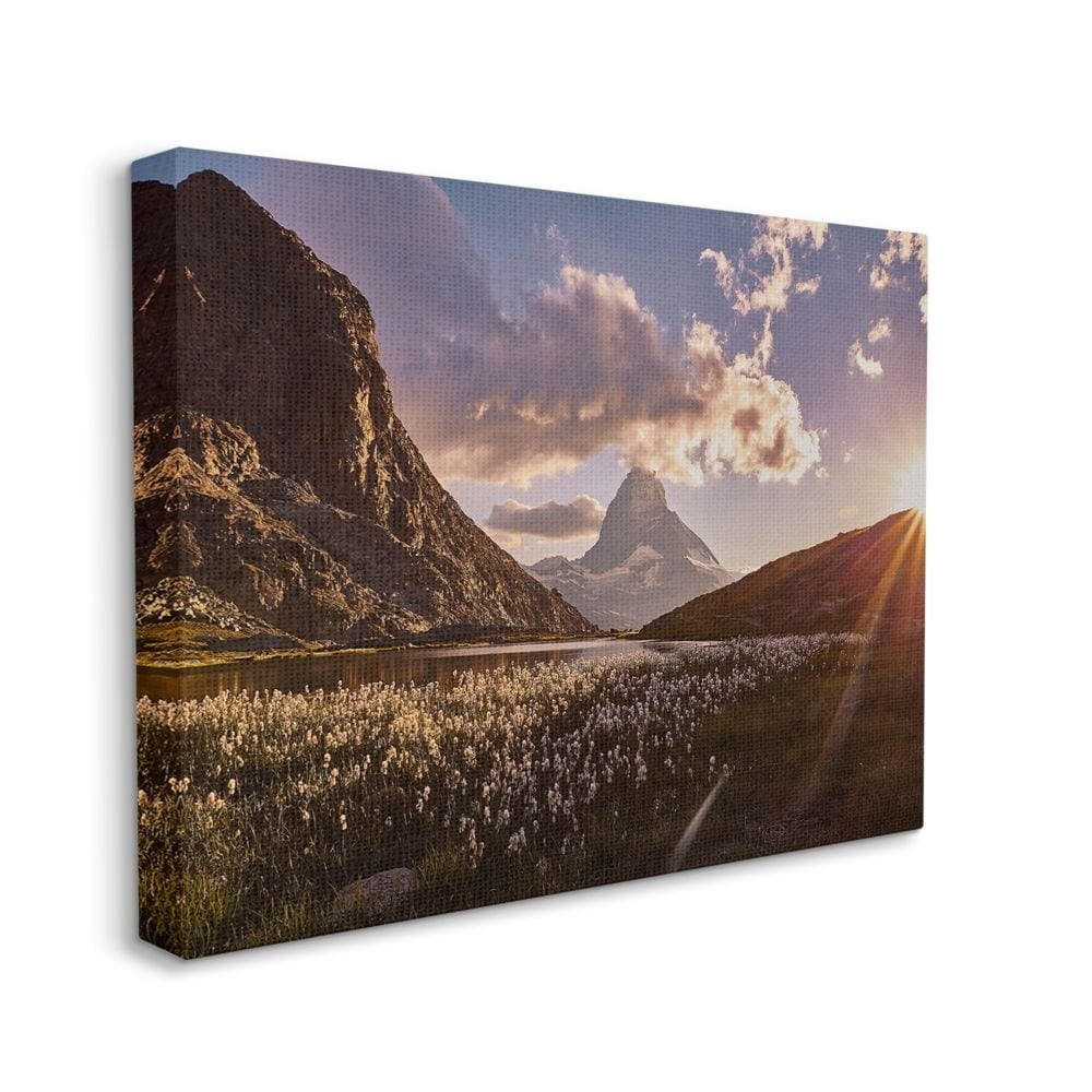 Stupell Industries Western Landscape Sunrise Mountains And Fields Photograph Canvas Wall Art by Matthias Conrad