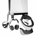 thumbnail image 2 of Soporte de almacenamiento para PS5 Soporte de almacenamiento para consola de videojuegos montado en la pared con mando y gafas VR para PSVR2, 2 of 6
