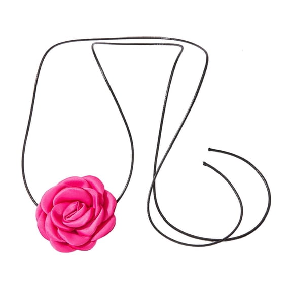 Osdhezcn Flower Necklace Bracelet Lace up Chokers Elegant Collar Necklace Party Jewelry