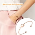 thumbnail image 4 of Linyer Arm Cuff Metal Jewelry Exquisite Women Armband Body Adornment Hand Ornament Arms Bracelet with Simple Shape for Gift Decor Knot, Rose Gold, 4 of 5
