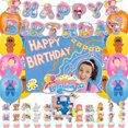 thumbnail image 2 of Cartoon English Teacher Theme Child Birthday Party Decor Ms&Racheled Balloon Banner Backdrops Cupcake Toppers for Kids Gifts R-3 Other, 2 of 6