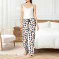 thumbnail image 5 of Uemuo Colorful Numbers Pattern Women's Wide Leg Palazzo Lounge Pants with Pockets Light Weight Loose Comfy Casual Pajama Pants-X-Large, 5 of 9